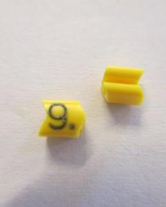 Cable noticeable clip 02-3 yellow/black 9   diameter 1.3-3.0